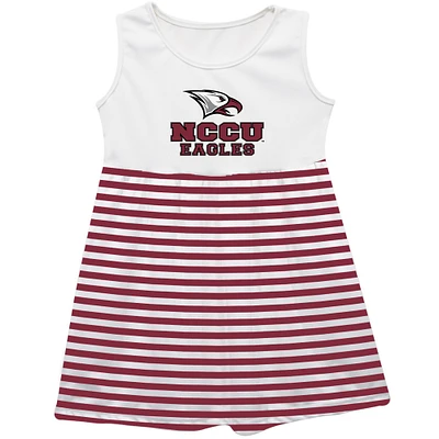 Girls Youth Vive La Fete  Maroon North Carolina Central Eagles Striped Tank Top Dress