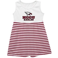 Girls Youth Vive La Fete  Maroon North Carolina Central Eagles Striped Tank Top Dress