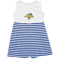 Girls Youth Vive La Fete  Blue South Dakota State Jackrabbits Striped Tank Top Dress