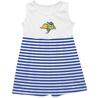 Girls Youth Vive La Fete  Blue South Dakota State Jackrabbits Striped Tank Top Dress