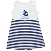 Girls Youth Vive La Fete  Navy San Diego Toreros Striped Tank Top Dress