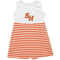 Girls Youth Vive La Fete  Orange Sam Houston State Bearkats Striped Tank Top Dress