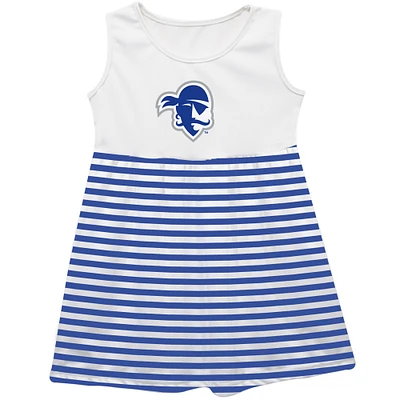Girls Youth Vive La Fete  Blue Seton Hall Pirates Striped Tank Top Dress
