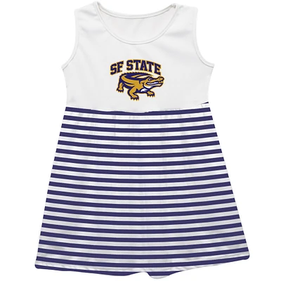 Girls Youth Vive La Fete  Purple San Francisco State Gators Striped Tank Top Dress