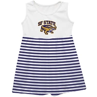 Girls Youth Vive La Fete  Purple San Francisco State Gators Striped Tank Top Dress