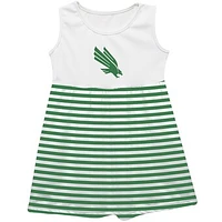 Girls Youth Vive La Fete  Green North Texas Mean Striped Tank Top Dress