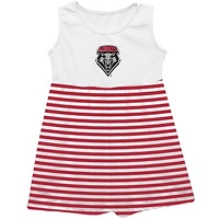 Girls Youth Vive La Fete  Cherry New Mexico Lobos Striped Tank Top Dress