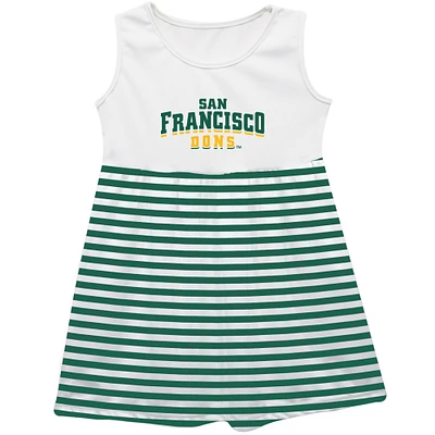 Girls Youth Vive La Fete  Green San Francisco Dons Striped Tank Top Dress