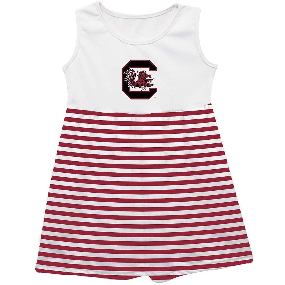 Girls Youth Vive La Fete Garnet South Carolina Gamecocks Striped Tank Top Dress