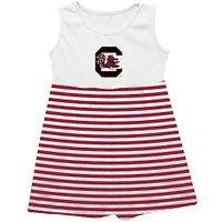 Girls Youth Vive La Fete  Garnet South Carolina Gamecocks Striped Tank Top Dress