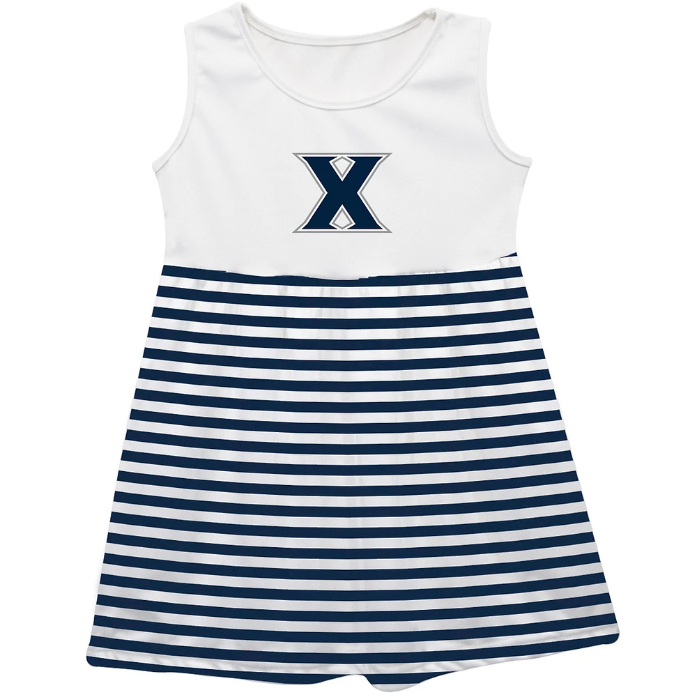 Girls Youth Vive La Fete Navy Xavier Musketeers Striped Tank Top Dress