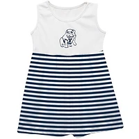 Girls Youth Vive La Fete  Navy Yale Bulldogs Striped Tank Top Dress
