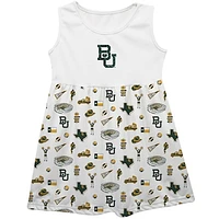 Girls Infant Vive La Fete  White Baylor Bears Impressions Artwork Tank Top Dress