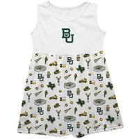 Girls Infant Vive La Fete  White Baylor Bears Impressions Artwork Tank Top Dress