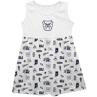 Girls Infant Vive La Fete  White Butler Bulldogs Impressions Artwork Tank Top Dress