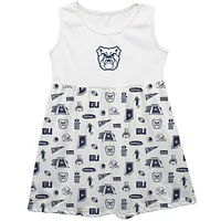 Girls Infant Vive La Fete  White Butler Bulldogs Impressions Artwork Tank Top Dress
