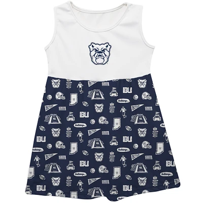 Girls Infant Vive La Fete  Navy Butler Bulldogs Impressions Artwork Tank Top Dress
