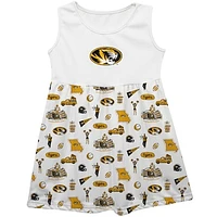 Girls Infant Vive La Fete  White Missouri Tigers Impressions Artwork Tank Top Dress