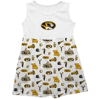 Girls Infant Vive La Fete  White Missouri Tigers Impressions Artwork Tank Top Dress