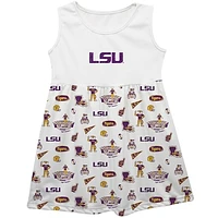 Girls Toddler Vive La Fete  White LSU Tigers Impressions Artwork Tank Top Dress