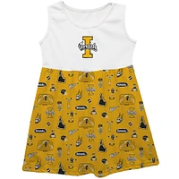 Girls Toddler Vive La Fete  Gold Idaho Vandals Impressions Artwork Tank Top Dress