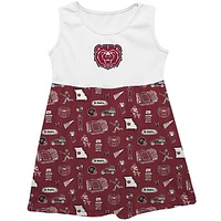 Girls Toddler Vive La Fete  Maroon Missouri State University Bears Impressions Artwork Tank Top Dress