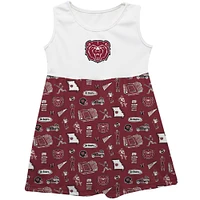 Girls Toddler Vive La Fete  Maroon Missouri State University Bears Impressions Artwork Tank Top Dress