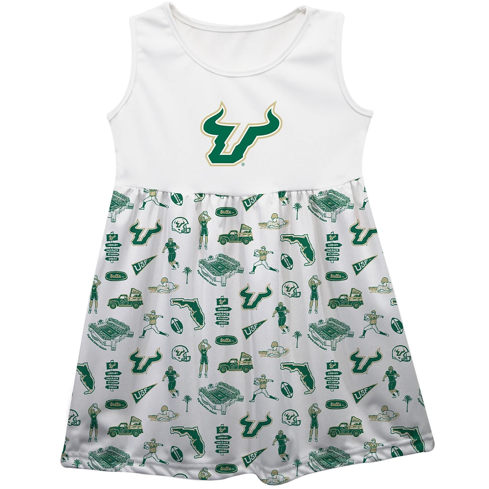 Girls Toddler Vive La Fete South Florida Bulls Impressions Artwork Tank Top Dress