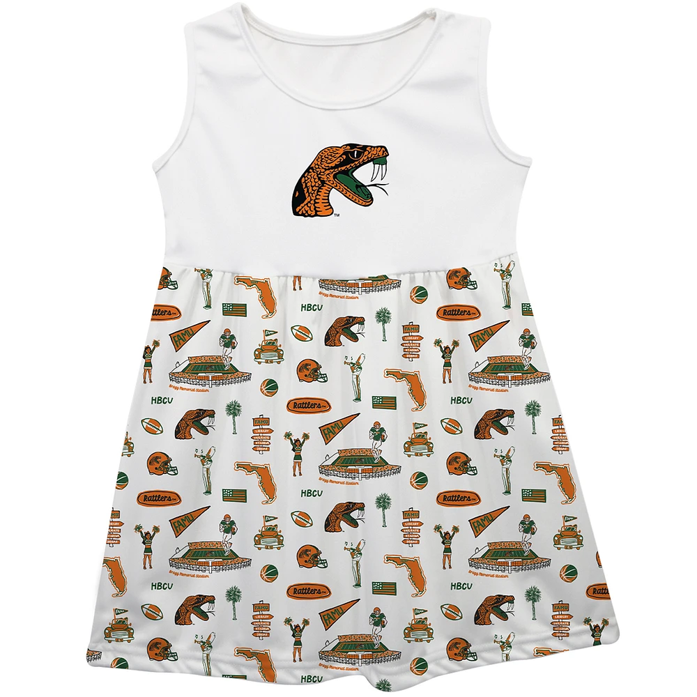 Girls Toddler Vive La Fete Florida A&M Rattlers Impressions Artwork Tank Top Dress