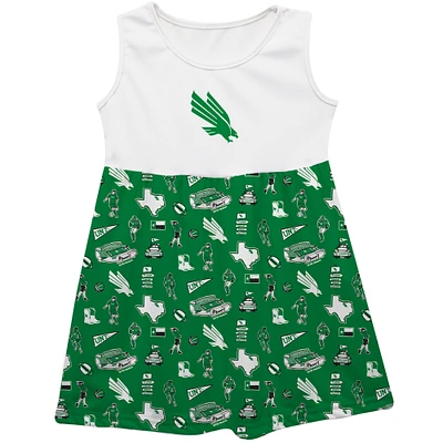 Girls Toddler Vive La Fete  Green North Texas Mean Impressions Artwork Tank Top Dress