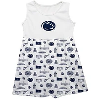 Girls Toddler Vive La Fete  White Penn State Nittany Lions Impressions Artwork Tank Top Dress
