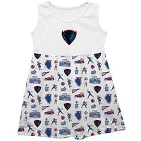 Girls Youth Vive La Fete  White DePaul Blue Demons Impressions Artwork Tank Top Dress
