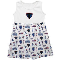 Girls Youth Vive La Fete  White DePaul Blue Demons Impressions Artwork Tank Top Dress