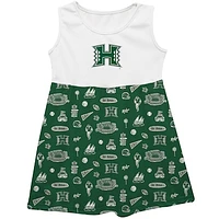 Girls Youth Vive La Fete  Green Hawaii Rainbow Warriors Impressions Artwork Tank Top Dress