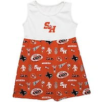 Girls Youth Vive La Fete  Orange Sam Houston State Bearkats Impressions Artwork Tank Top Dress