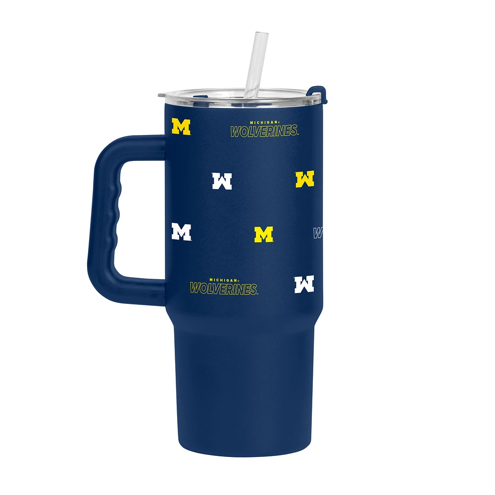 Michigan Wolverines 24oz. Step and Repeat Powder Coat Tumbler