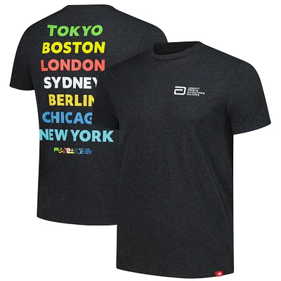 Unisex Sportiqe  Black World Marathon Majors T-Shirt