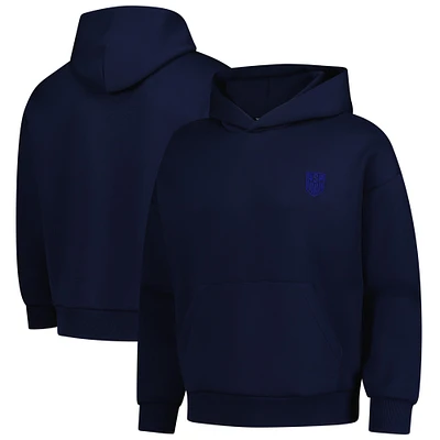 Men's Levelwear Navy USMNT Luxe Signature Tri-Blend Pullover Hoodie