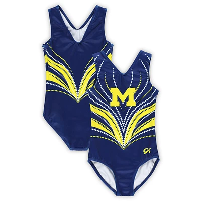 Youth Navy Michigan Wolverines Replica Leotard