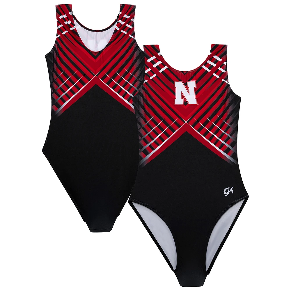 Youth Black Nebraska Huskers Elite Spirit Leotard