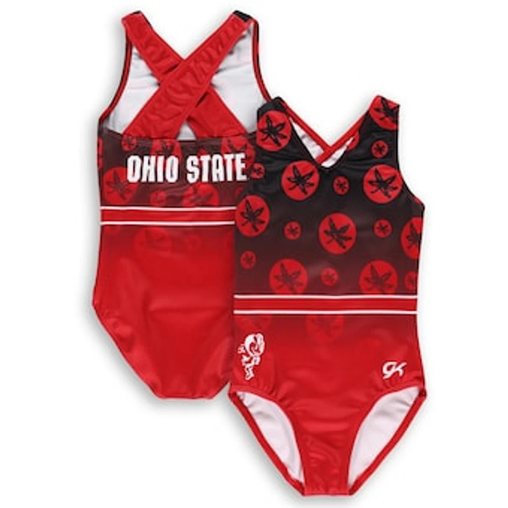 Youth Scarlet Ohio State Buckeyes Elite Spirit Leotard