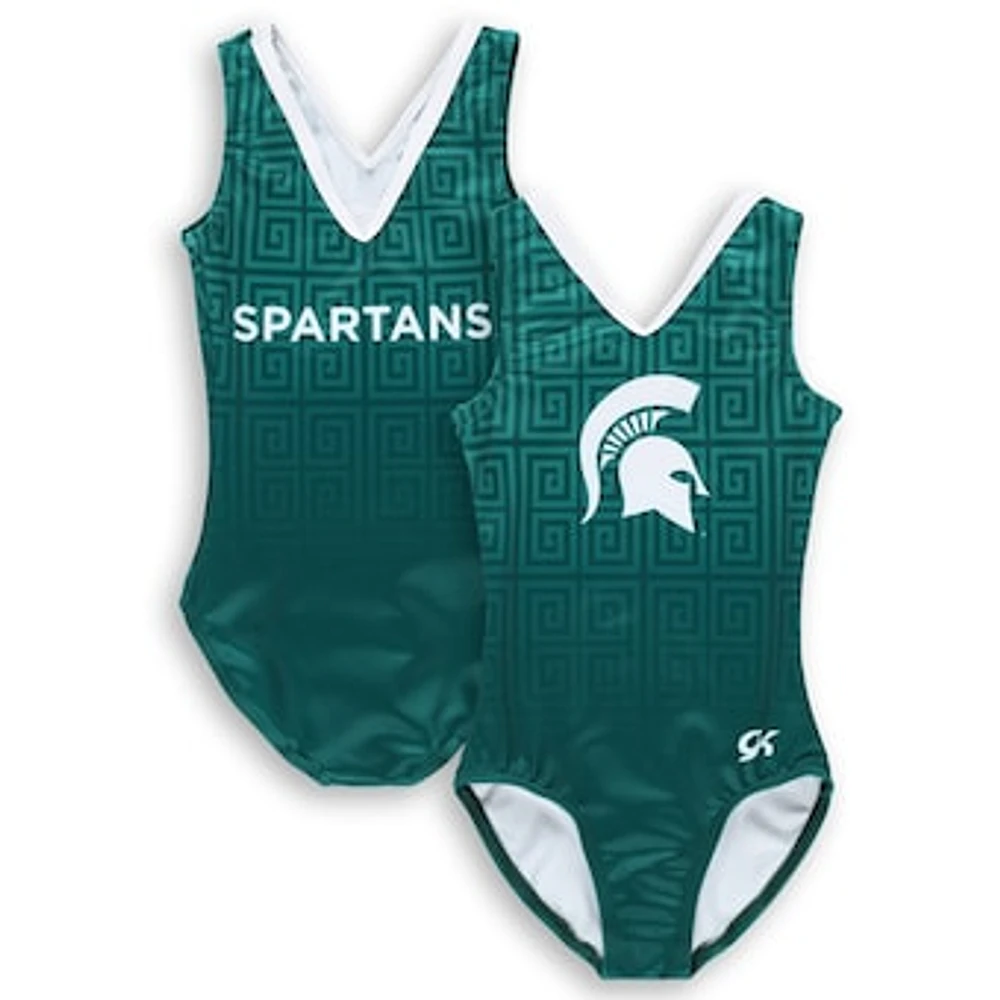 Youth Green Michigan State Spartans Elite Spirit Leotard