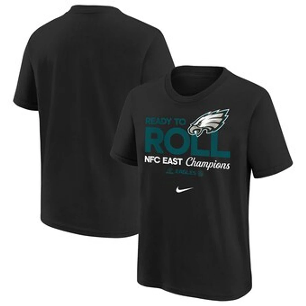 Youth Nike  Black Philadelphia Eagles 2024 NFC East Division Champions Locker Room Trophy Collection T-Shirt