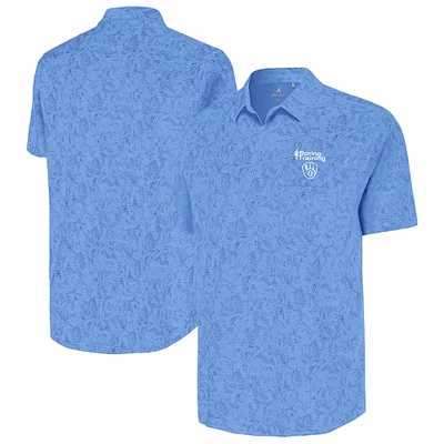 Men's Antigua Powder Blue Milwaukee Brewers Cactus Spring Training Lush Button-Up Shirt