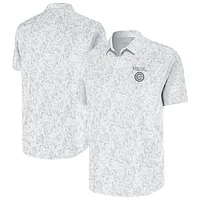 Men's Antigua White Chicago Cubs Cactus Spring Training Lush Button-Up Shirt