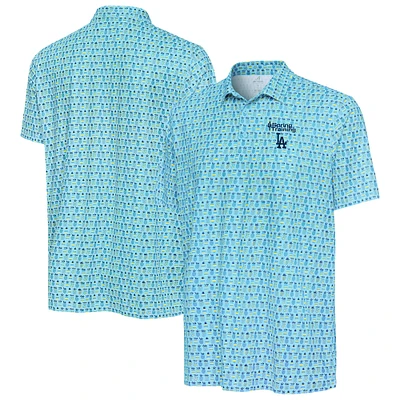 Men's Antigua Blue Los Angeles Dodgers Cactus Spring Training Crowns Polo