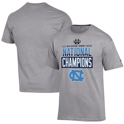 Men's Champion Gray North Carolina Tar Heels 2024 NCAA Women's Soccer National Champions Locker Room T-Shirt