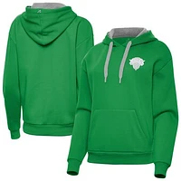Women's Antigua Kelly Green New York Knicks St. Patrick's Day Victory Pullover Hoodie