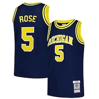 Men's Mitchell & Ness Jalen Rose Navy Michigan Wolverines 1991/92 Swingman Jersey