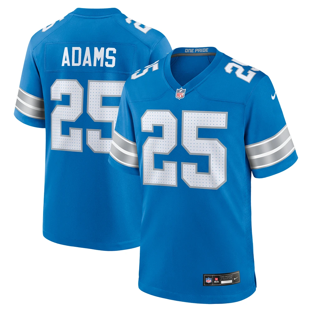 Men's Nike Jamal Adams  Blue Detroit Lions Team Game Jersey